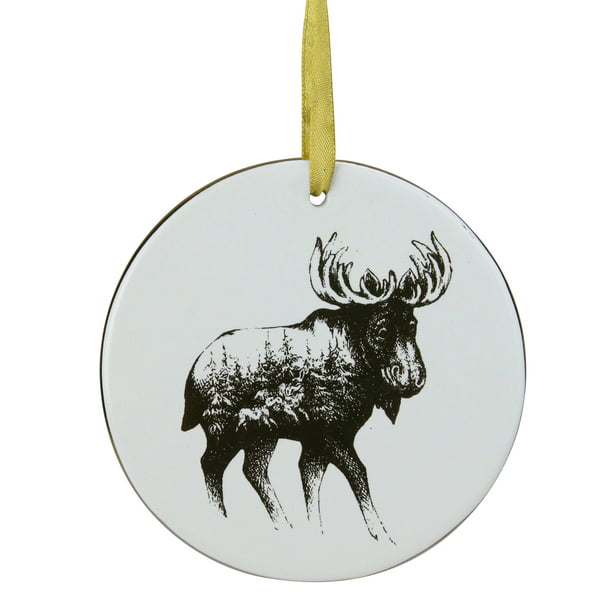 Kurt Adler Blue Set of 2 Moose Ornaments 2 Piece 